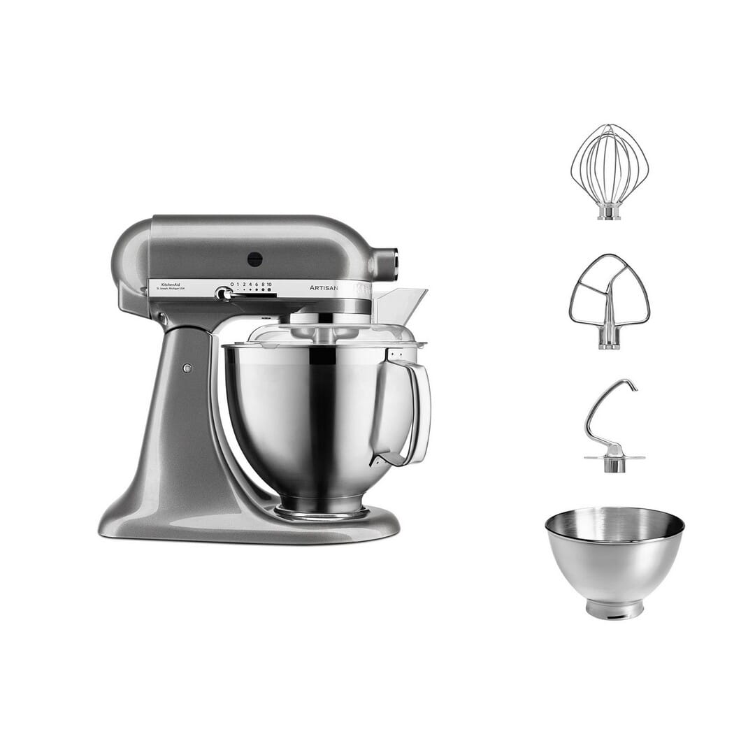 KitchenAid Artisan - Planetaria c/testa reclinabile 4,8L Medallion Silver