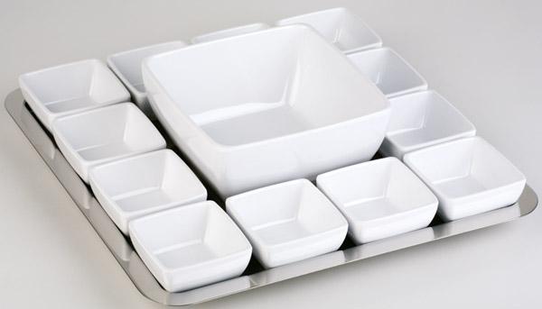 Ciotola quadrata bianca