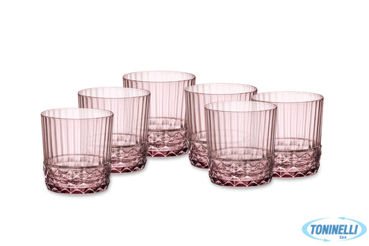 Bormioli Rocco America '20S Ametista Confezione Da 6 Bicchieri Rocks Cl 30 H.8,