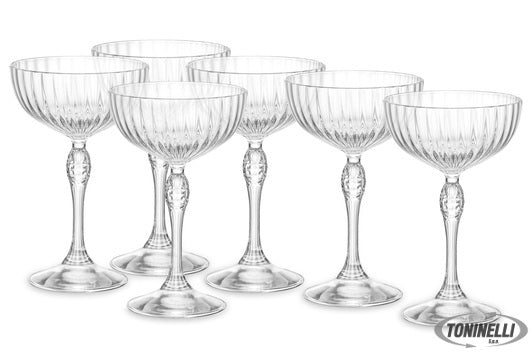 Bormioli Rocco America '20S Confezione Da 6 Calici Per Cocktail Coupe H.15,7 Cl