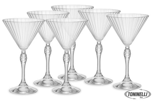 Bormioli Rocco America '20S Confezione Da 6 Calici Per Cocktail Martini H.18 Cl