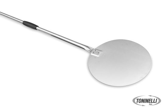 Gi Metal Amica - Palettino Pizza Inox Tondo Cm 23 Manico Cm 150      R23 - 28898