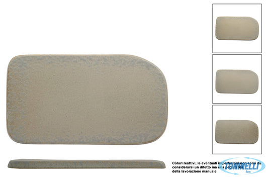 Import Tavola Antiqua-Base Gourmet Rettangolare Cm.25X14 In Gres Porcellanato -