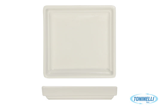 Import Tavola B.B. White-Piattino Quadro Cm.10X10X2,1  Ba2673 - 9613