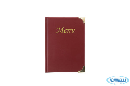 Securit  Basic-Portamenu Bordeaux A5 10Pagine Cm 23,7X17,2 Mc-Bra5-Wr - 15267