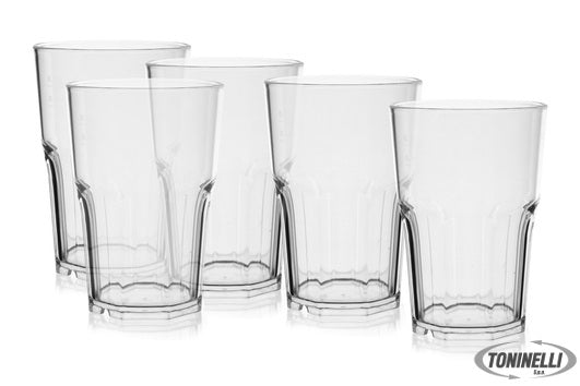Brevetti Waf Bicchiere Granity Clear Cl 40 In Confezione Da 5 Pezzi- In Polistir
