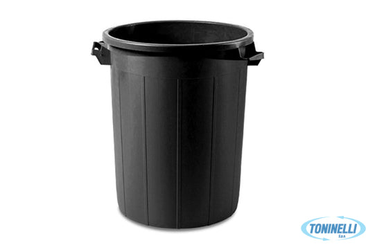 Stefanplast Bidone Porta Immondizia Nero Lt. 70 Cm 45X60H - Senza Coperchio -  2
