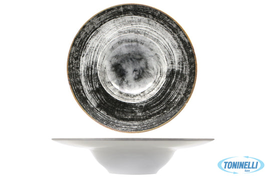 Saturnia  Black Round Pasta Bowl Napoli Decorato Cm.27,5  04Z07488 - 10719