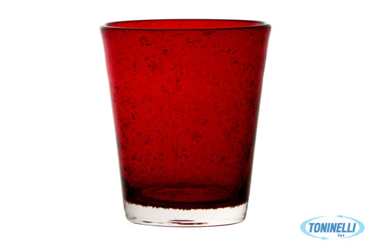 Import Tavola Bubbles-Bicchiere Acqua Cl.31,5 Incamiciato Rosso T089105C21 - 942