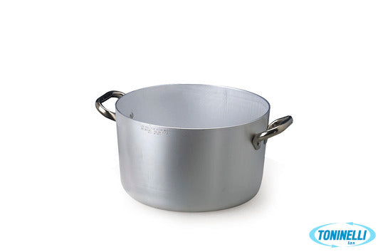 Agnelli Casseruola Alta 3 Mm  Alluminio 2 Maniglie Inox  Cm.26 H 14,5 Lt 8 Senza