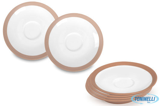 Import Tavola Coffee E Co.-Salmone Confezione 6 Piattini Caffe Cm.12   A4183Y122