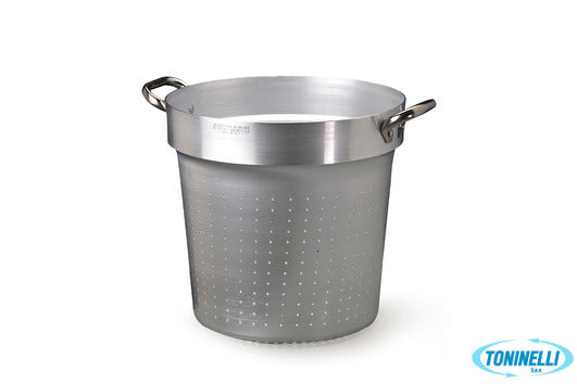 Agnelli Colapasta Cilindrico 3 Mm  Cm 24 H 25 Con Due Maniglie Fisse Inox, Si In