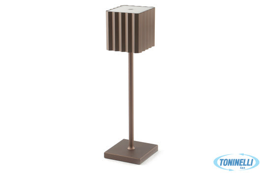 Import Arredo Casa Cupcake-Lampada Tavolo Led Quadra Cm.10Xh.36 Bronzo - 13316