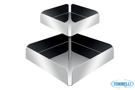 Cerutti Inox Srl Uninominale Cusio-Portabustine 2 Contenitori In Acciaio Inox 18