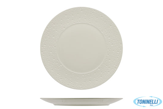 Import Tavola Deva Bianco- Piatto Piano Cm 27 H 2,3 Allumina - 21599
