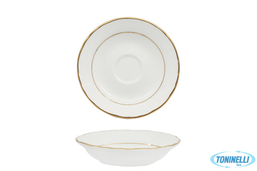 Akij Ceramics Limited Diana Gold -  Piattino Tazza Caffe Cm 12 Con Doppio Filo O