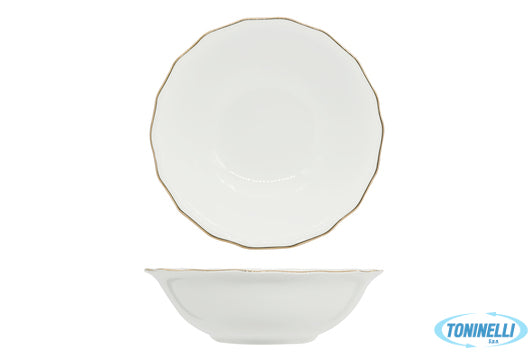 Akij Ceramics Limited Diana Gold - Insalatiera Cm 23 Con Doppio Filo Oro Al Bord