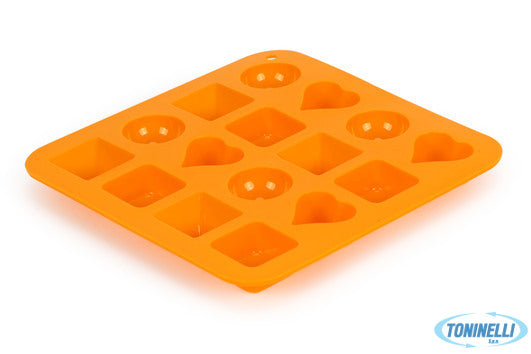 Ghidini Cipriano     Dolce Stampo Silicone Cioccolatini Ghiaccioli Arancio 1465