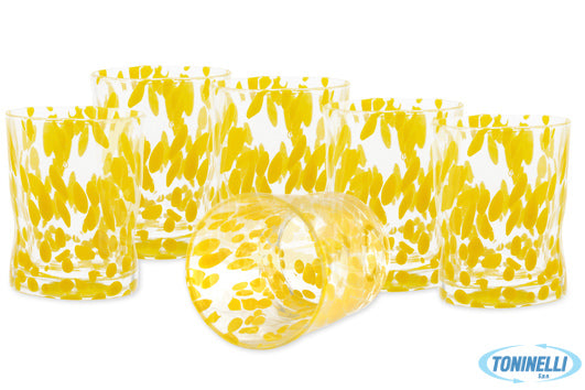 Vetreria Artistica Di Coppola Alessandro Drops-Confezione.6 Bicchieri Acqua Cl 3