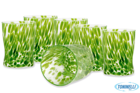 Vetreria Artistica Di Coppola Alessandro Drops-Confezione.6 Bicchieri Acqua Cl 3