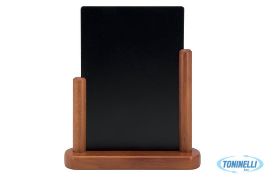 Securit  Elegant - Lavagna Da Tavolo, Base In Legno Colore Mogano Modello Grande