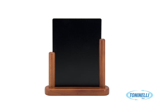 Securit  Elegant - Lavagna Da Tavolo, Base In Legno Colore Mogano Modello Medio