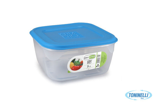Giostyle   Lifestyle Spa Ermetici Blu-Contenitore Quadrato L.3,0 Cm22X22X12,5H-6