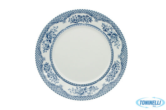 Star Porcelain Limited Florence Provence Blu- Piatto Piano Solo Falda Decorata D