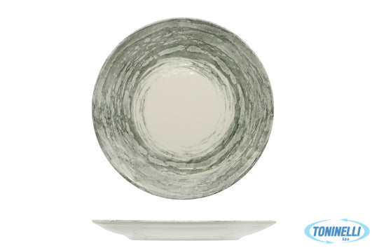 Farika Porselen San.Tic.Ltd.Sti. Focus Grey-Piatto Piano Coupe In Porcellana Cm.