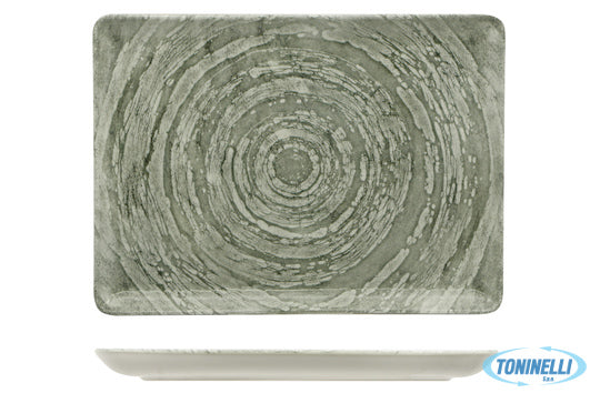 Farika Porselen San.Tic.Ltd.Sti. Focus Grey-Piatto Rettangolare In Porcellana Cm