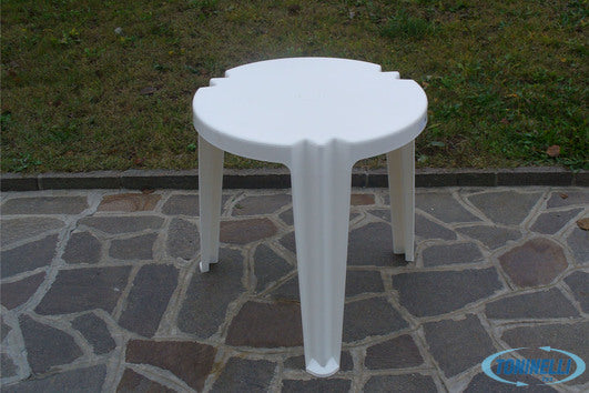 Bica Giglio-Tavolo Monoblocco Cm 70 3Gambe Bianco - 3327700