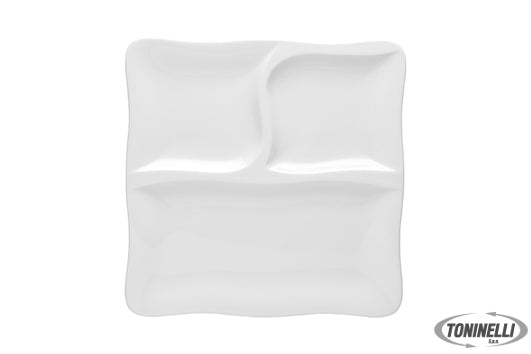 Zaklady Porcelany Stolowej Lubiana Gourmet-Piatto Porcellana Bianco Quadro 3 Sco