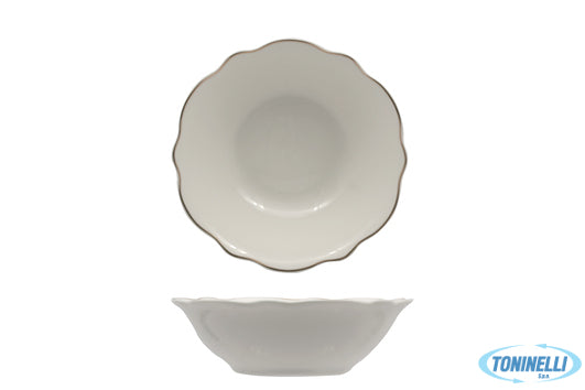 Import Tavola Grace Filo Oro-Coppetta In Porcellana Alluminica Cm 15 - 23532