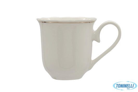 Import Tavola Grace Filo Oro-Tazza Caffe In Porcellana Alluminica Cl 9 - 23534