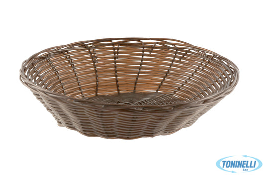 Import Professional Horecaprofessional - Cestino Pane Tondo Cm.21,5 H 5,5 Marron