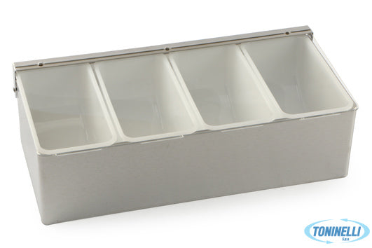 Import Professional Horecaprofessional - Portacondimenti Inox 4 Vaschette  Cd-4