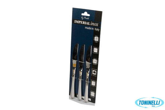 Pinti Inox Imperial Inox Asia 2,2 Mm-18-10-Confezione 3 Coltelli Frutta 18.10 -