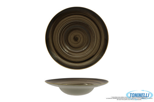 Pt Sango Ceramics Java Woodland Brown-Pasta Bowl Cm 28 Interno Cm 16  02120Wb -