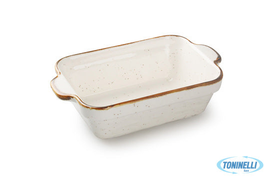 Import Tavola Just Sesame Crema-Pirofila Rett. Cm.24X15 H.5  6696M-C356-9.5 - 53