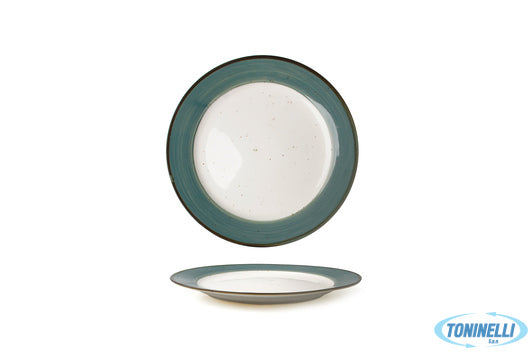 Import Tavola Just-Piatto Tondo Cm.21 Ottanio In Porcellana 6932D-C398-8.25 - 10