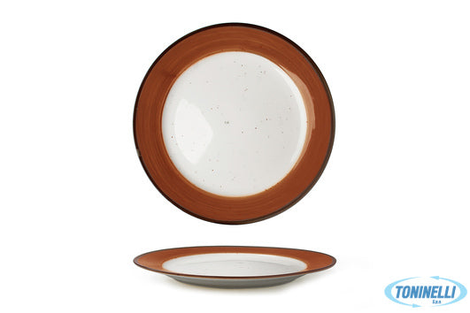 Import Tavola Just-Piatto Tondo Cm.27 Rosso In Porcellana 6932D-C400-10.5 - 1081