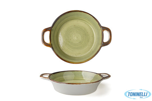 Import Tavola Just-Tegamino 2 Manici Cm.15 Verde In Porcellana 6931D-C401-8 - 10