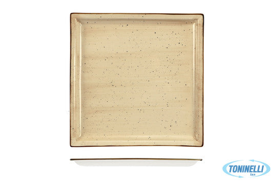 Import Tavola Justcolor Cream-Piatto Rettangolare Cm.26,5X26,5 Hp8848-1096K1 - 7