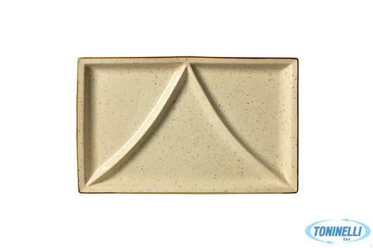 Import Tavola Justcolor Cream-Piatto 3 Scomparti Cm.36X22  Chp12012-1096K3 - 104