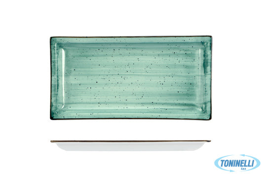 Import Tavola Justcolor Green-Piatto Rettangolare Cm.27X14,2 Hp8167-1096K2 - 724