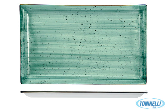 Import Tavola Justcolor Green-Piatto Rettangolare Cm.31X22 Chp11756-1096K2 - 887