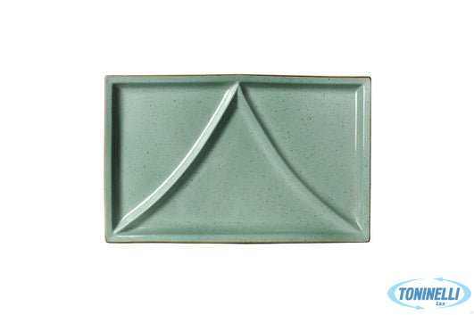 Import Tavola Justcolor Green-Piatto 3 Scomparti Cm.36X22  Chp12012-1096K4 - 104