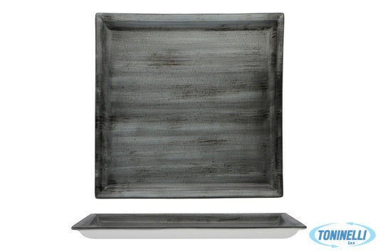 Import Tavola Justcolor Grey-Piatto Quadro Cm.29X29 Chp7507Ut-1135O - 12242