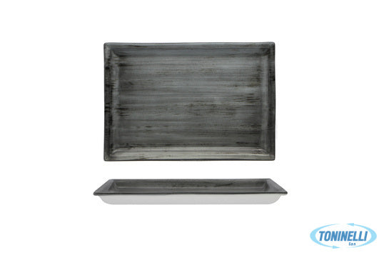 Import Tavola Justcolor Grey-Piatto Rettangolare Cm.27,2X18,2 Chp7501Ut-1135O -