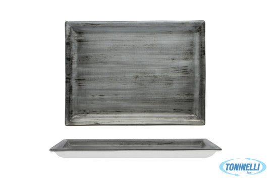 Import Tavola Justcolor Grey-Piatto Rettangolare Cm.36,5X22,8 Hp7500-1135O - 137